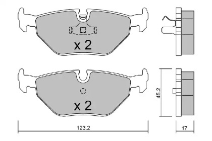 Комплект тормозных колодок (AISIN: BPBM-2003)